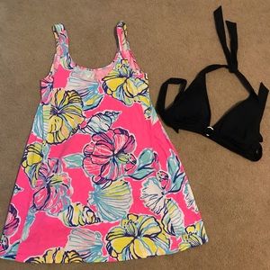Lilly Pulitzer coverup & MK swim top